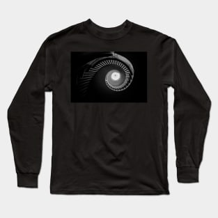 Spiral Staircase Black And White Long Sleeve T-Shirt